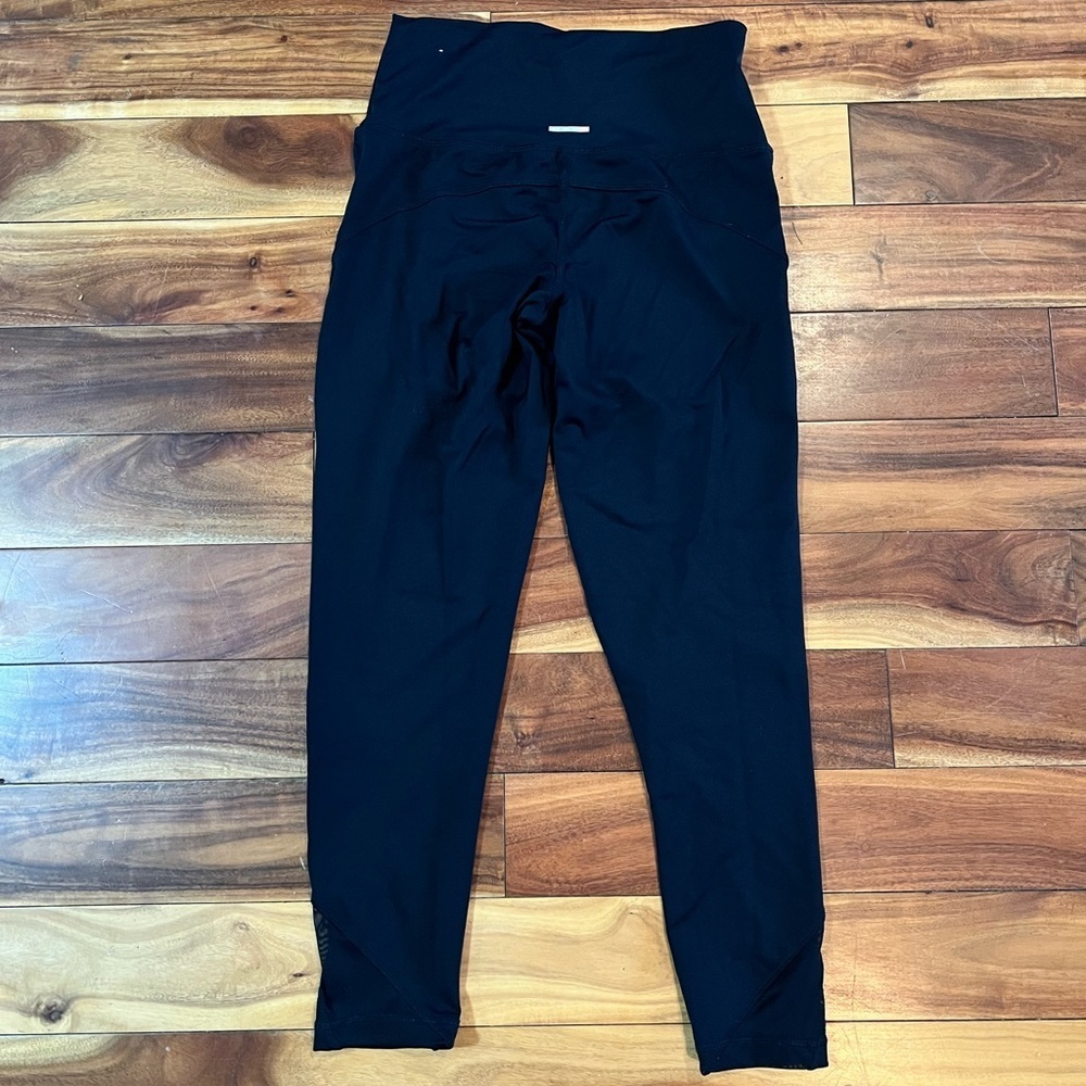 Aerie Medium Black Moto Cropped Capri Leggings Workout Biker Athleisure Casual - Picture 6 of 10